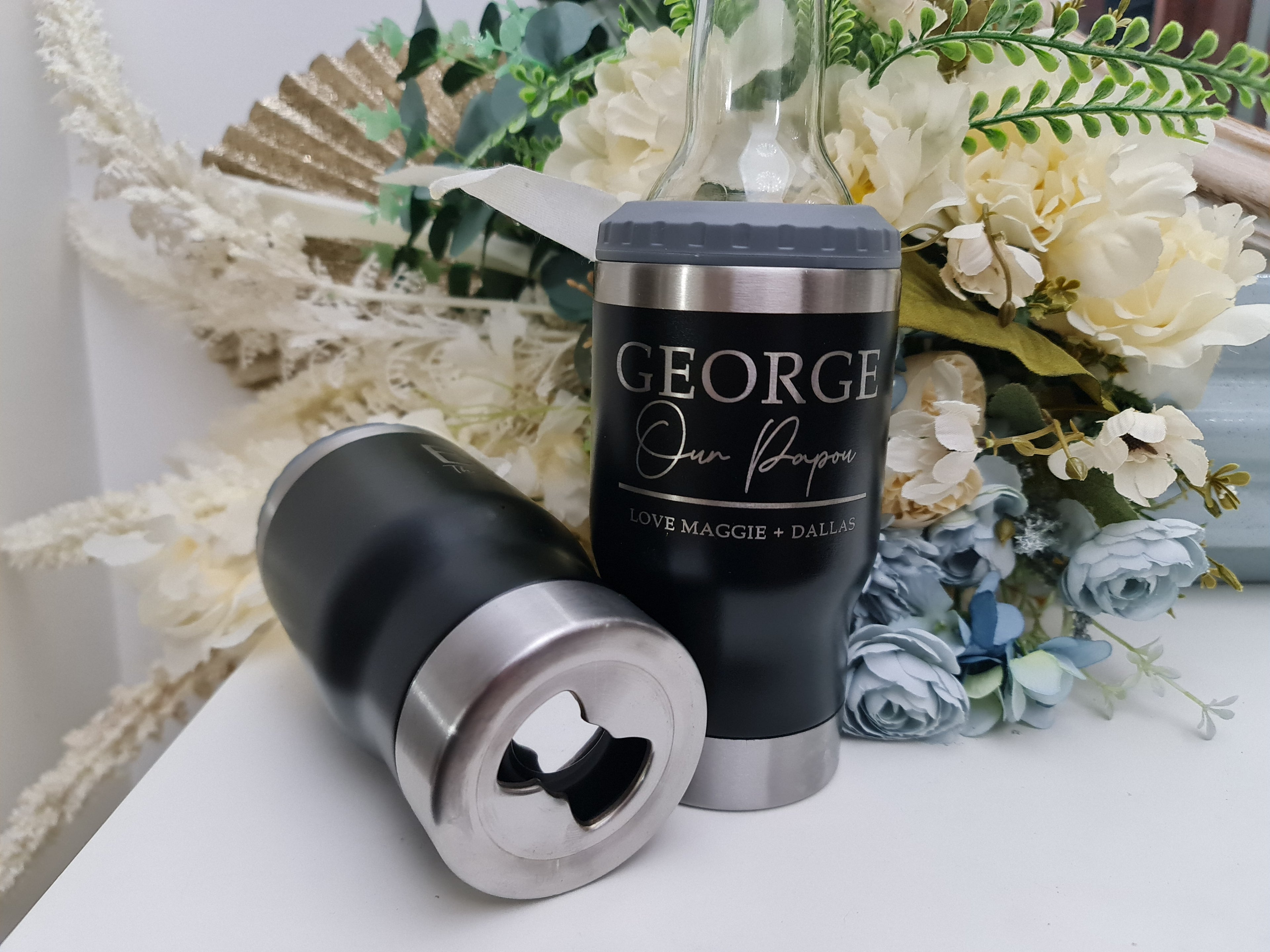 Personalised Beer Bottle Cooler – Custom Printed or Engraved Design