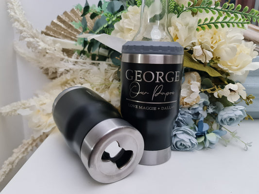 Personalised Beer Bottle Cooler – Custom Printed or Engraved Design