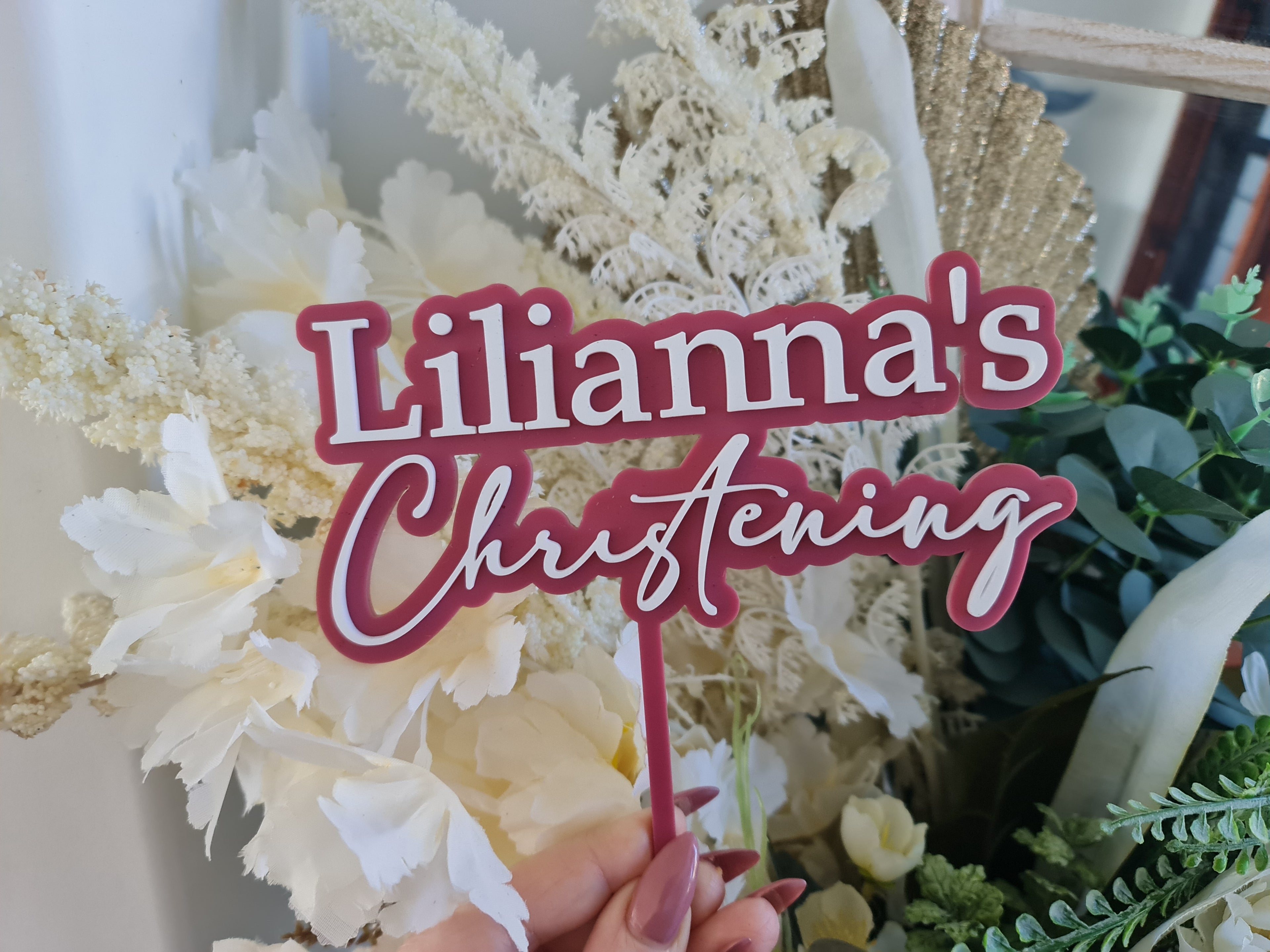 Double Layer Personalised Custom Topper