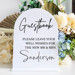 Elegant Guestbook for Events – UV Printed Acrylic or Wooden Cover