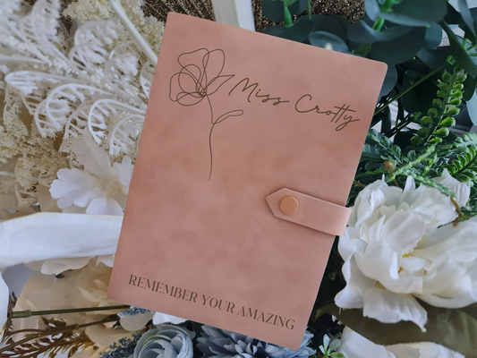 Engraved PU Leather Journal – Personalised Custom Notebook