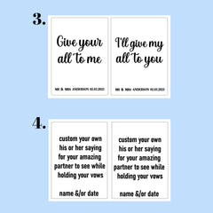 Engraved Vow Booklet Holders – Elegant Personalised Design