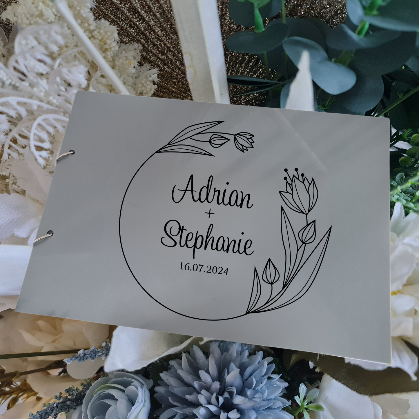 Personalised Wedding Guest Book – Custom Acrylic or Timber Design