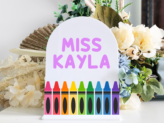 Printed Teacher Desk Sign – Personalised School Gift