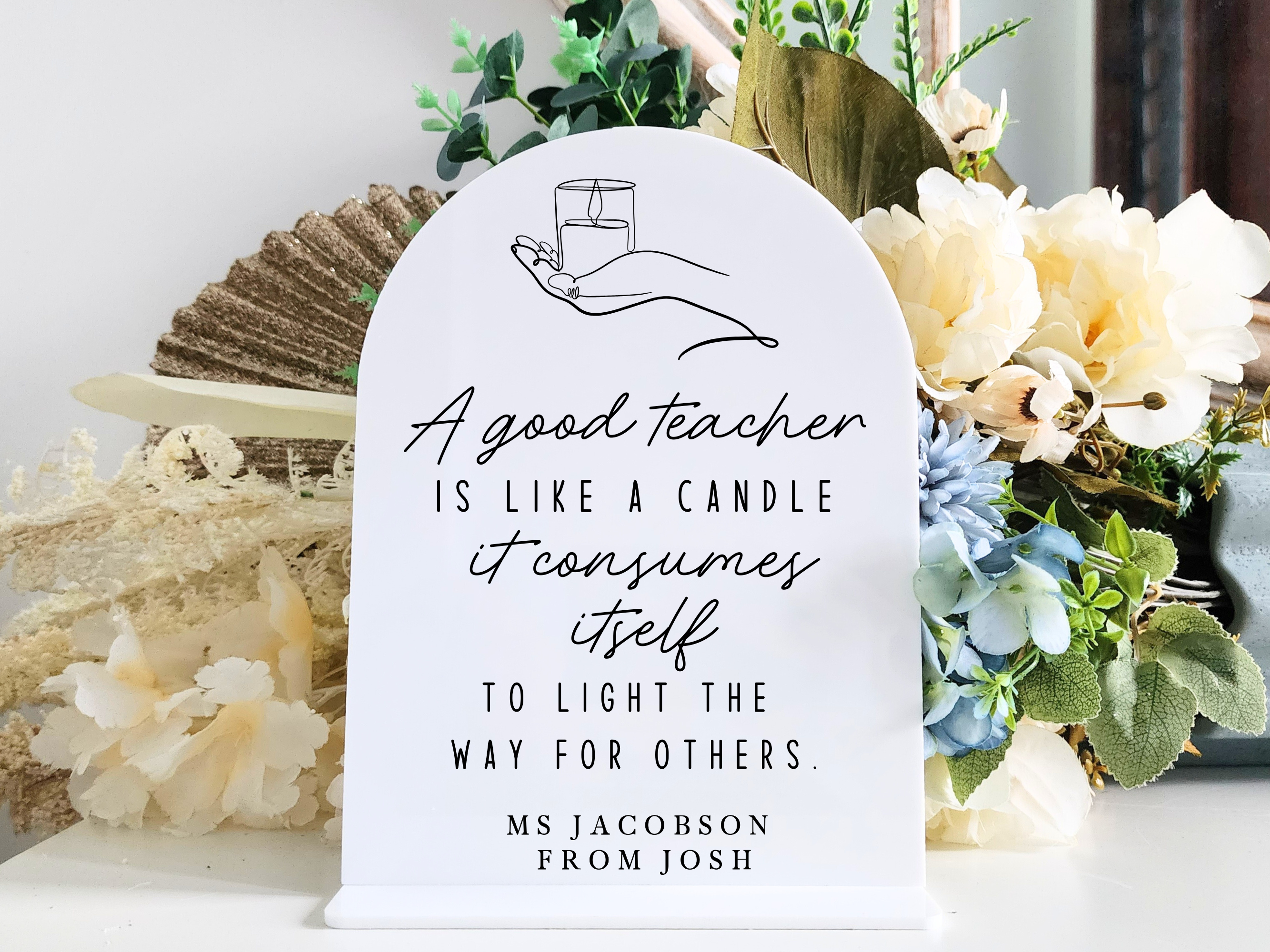 Personalised Teacher Desk Sign – Custom Classroom Name Plaque