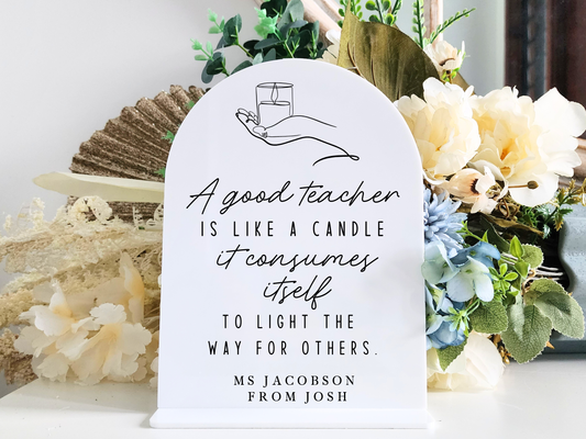 Personalised Teacher Desk Sign – Custom Classroom Name Plaque