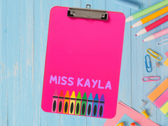 Custom Teacher Clipboard – Printed Acrylic or Wooden Design
