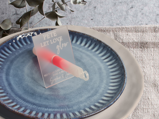 Personalised Glow Sticker Holders / Table Place cards