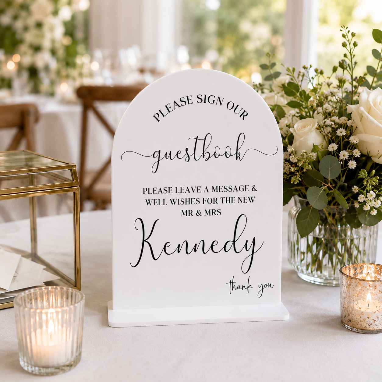 Personalised Guestbook Signage | Printed Acrylic Event Sign