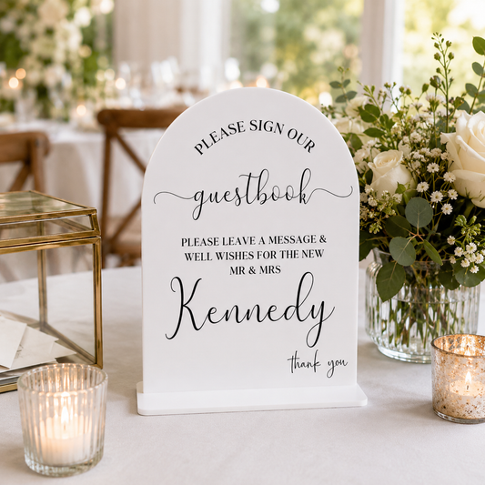 Personalised Guestbook Signage | Printed Acrylic Event Sign