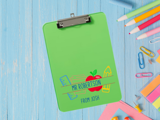 Personalised Teacher Gift Clipboard – Custom Printed Design