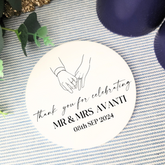 Bride & Groom Initial Coasters – Luxe Wedding Table Gift
