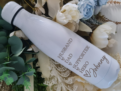 500ml Personalised Stainless Steel Water Bottle – Custom Engraved Gift