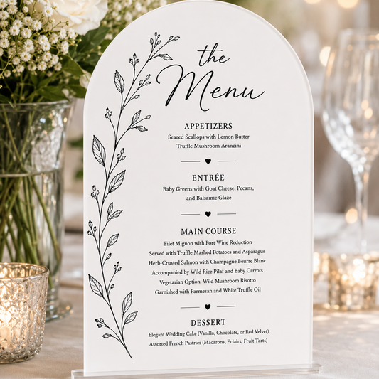 Event Bar Signage | Personalised Acrylic Bar Menu Signs