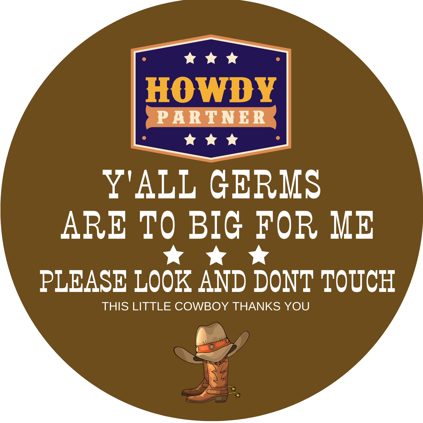 Don’t Touch Baby Pram Sign – Personalised Germ Protection Stroller Plaque