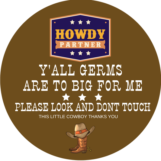 Don’t Touch Baby Pram Sign – Personalised Germ Protection Stroller Plaque