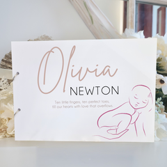 Newborn Baby Memory Book – Personalised Gift for Parents