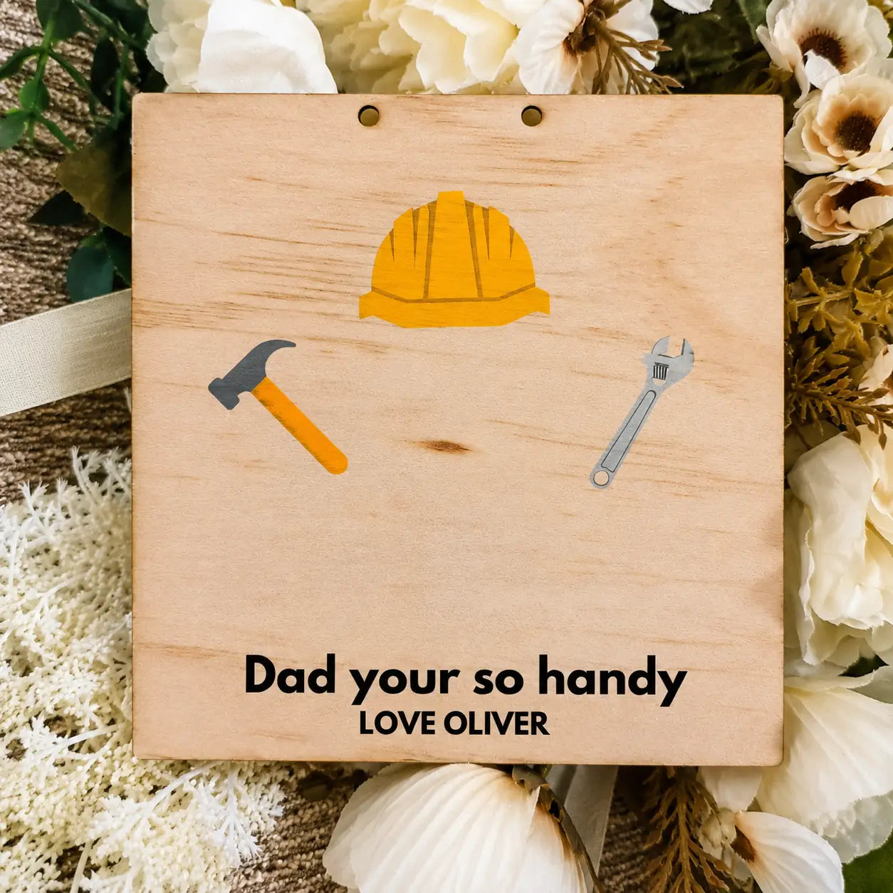 Diy father's day plaque Rectangle | Personalised Kids Craft Gift Evermore Gifts & Favours
