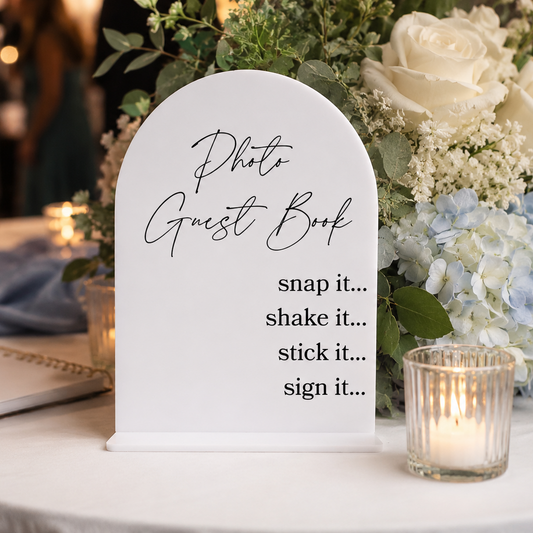 Acrylic Guestbook Sign – Personalised Cover with Names and Date