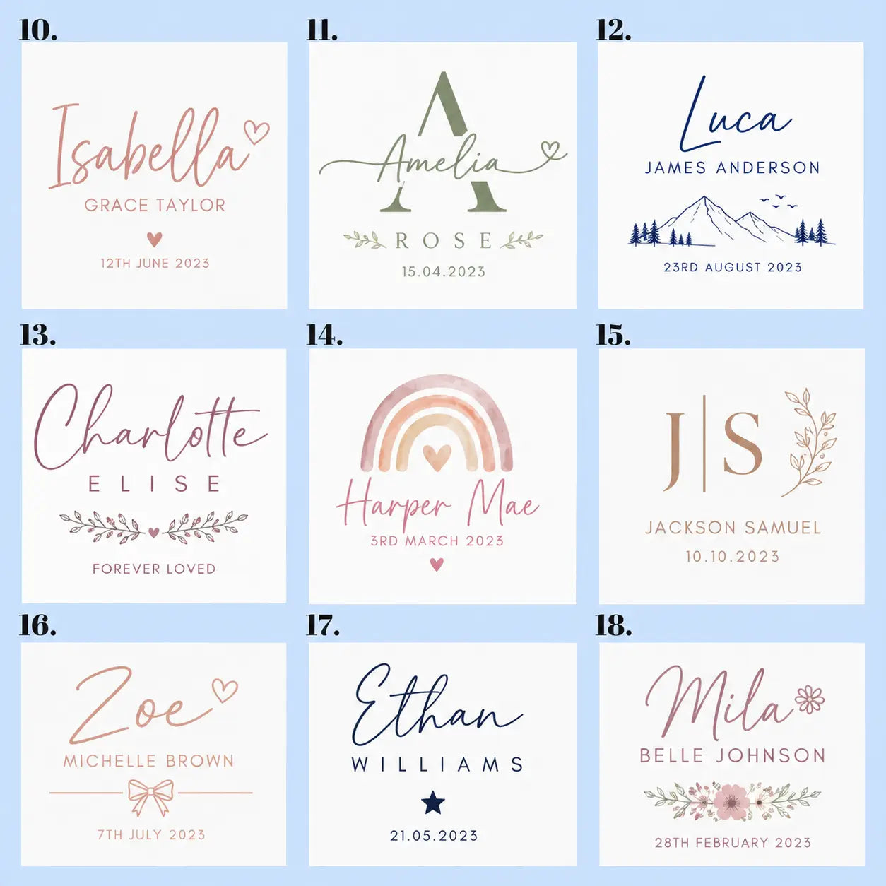 Newborn Baby Memory Book – Personalised Gift for Parents