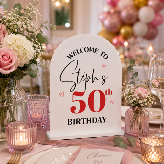 Minimalist Birthday Sign – Modern Font & Custom Message