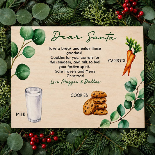 Personalised Full Colour Christmas Eve Board – Custom UV Printed Santa Treat Board Evermore Gifts & Favours