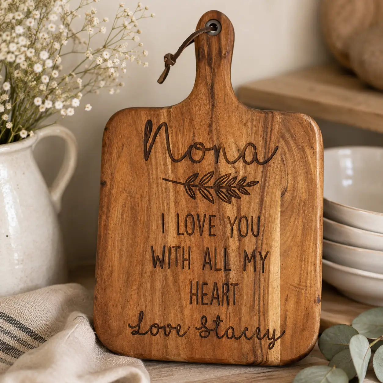 Mothers Day Serving Board | Personalised Engraved Gift for Mum