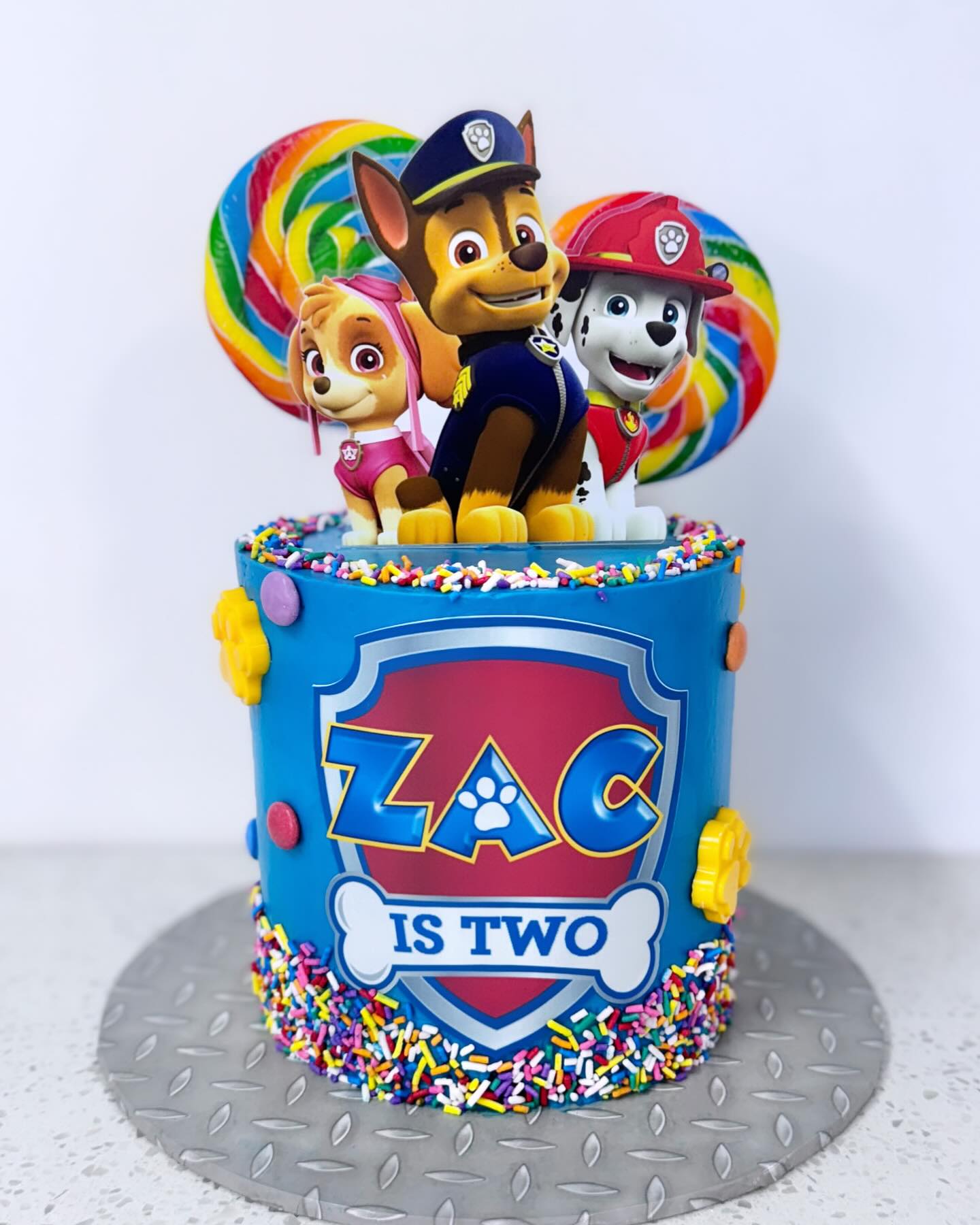 Rainbow UV Printed Cake Topper – Colourful Birthday Centrepiece