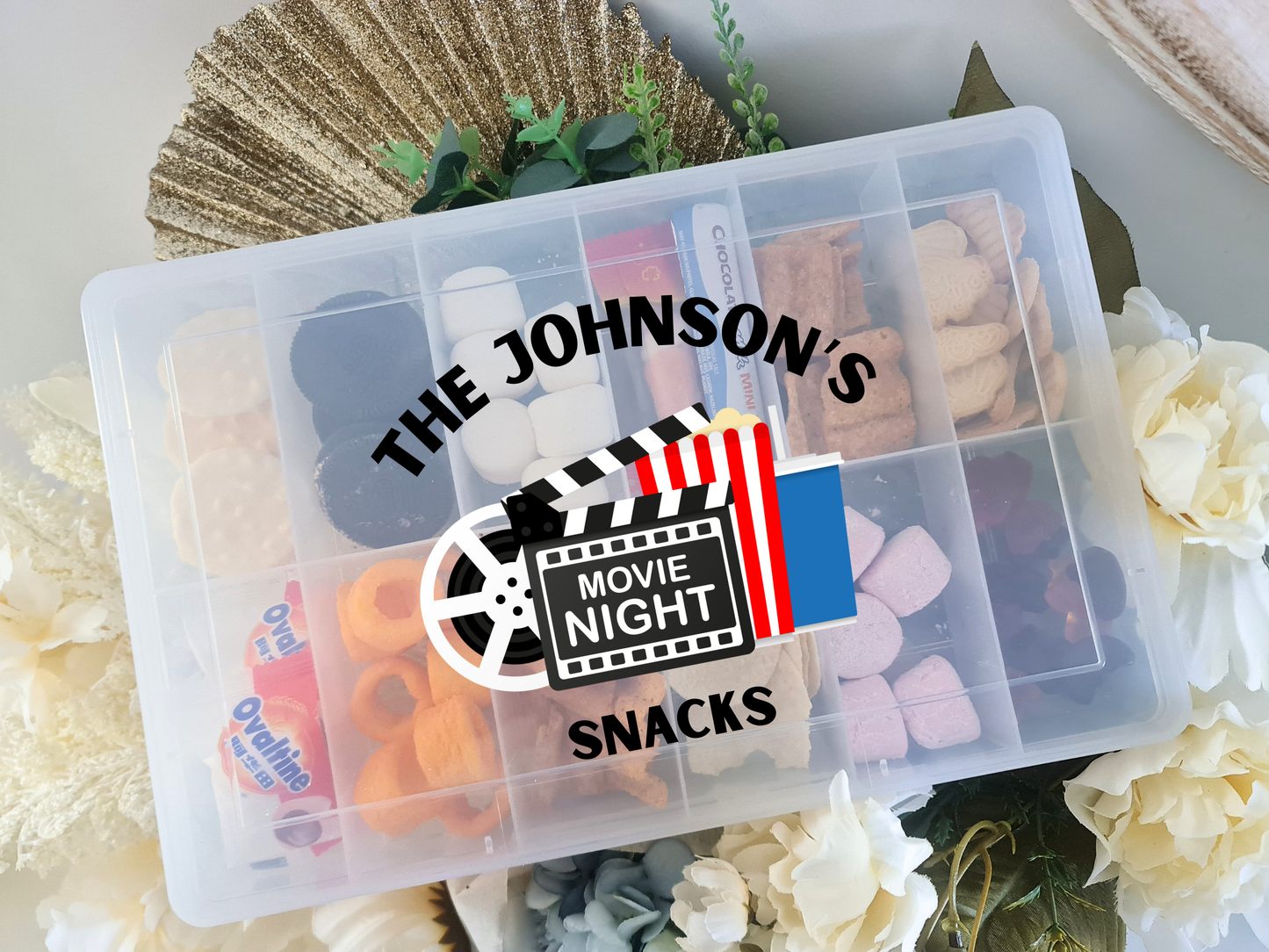 Personalised Snack Box – Custom 12 Compartment Treat Organiser