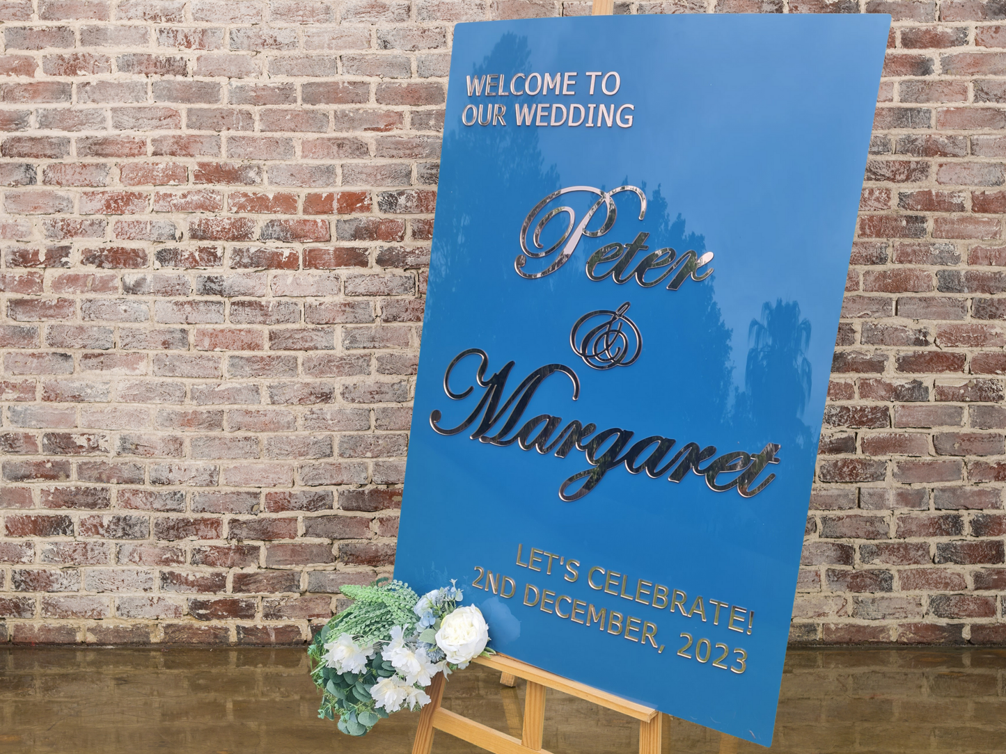 Double Layer Acrylic Wedding Welcome Sign – Premium Wedding Decor