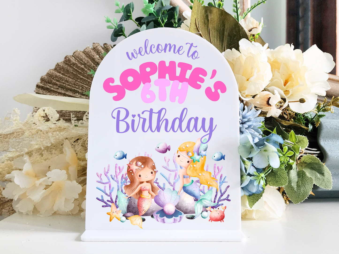 Sweet 6th Birthday Sign – Personalised Event Decor
