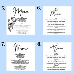 Acrylic Table Menu for Weddings – Elegant UV Printed Signage