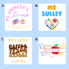Custom Teacher Gift Coaster – Printed Acrylic or Timber Design