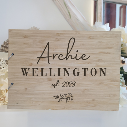 Baby Milestone Book – Personalised Newborn Memory Album