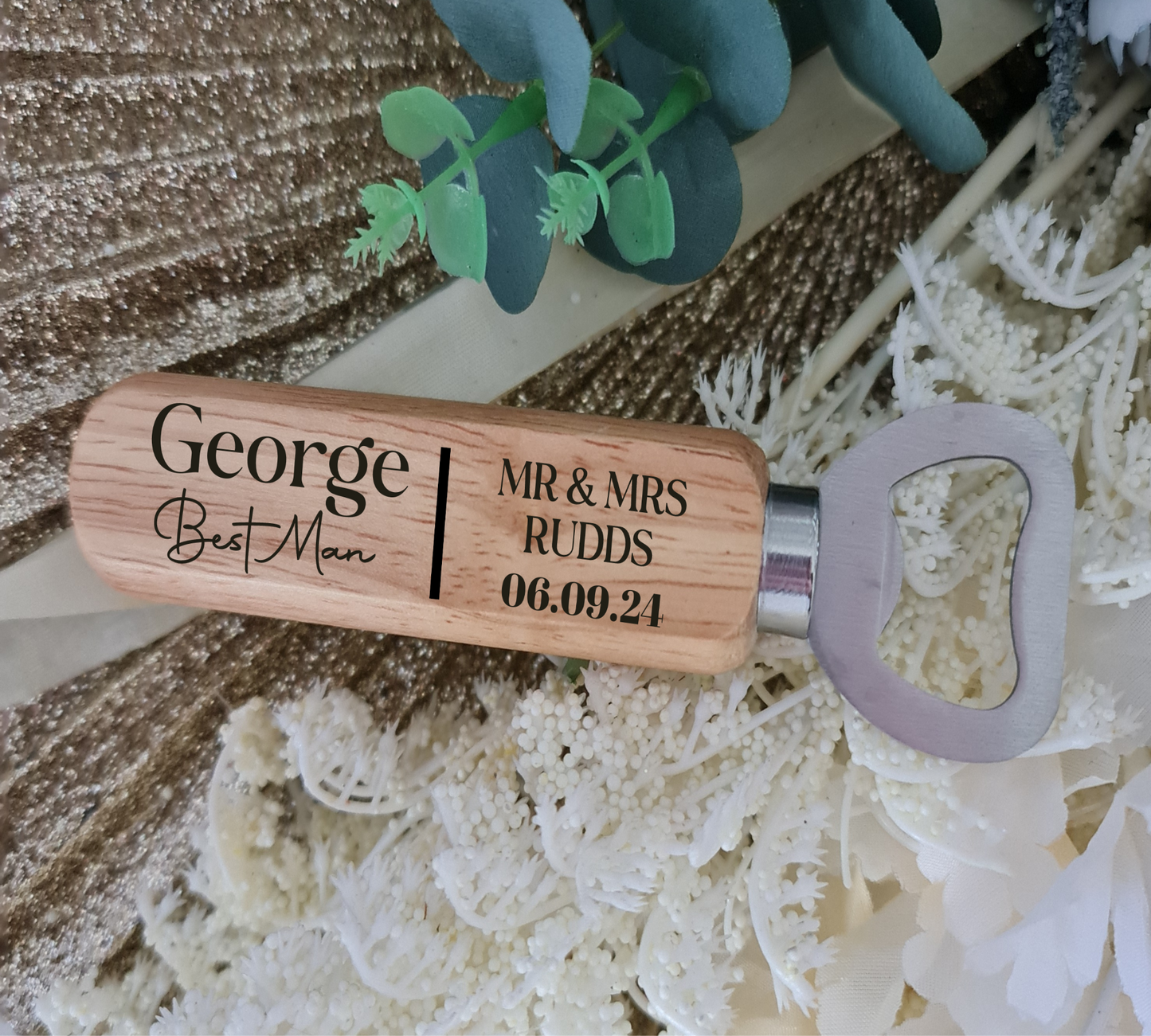 Custom Wooden Bottle Opener – Personalised Timber Bar Accessory