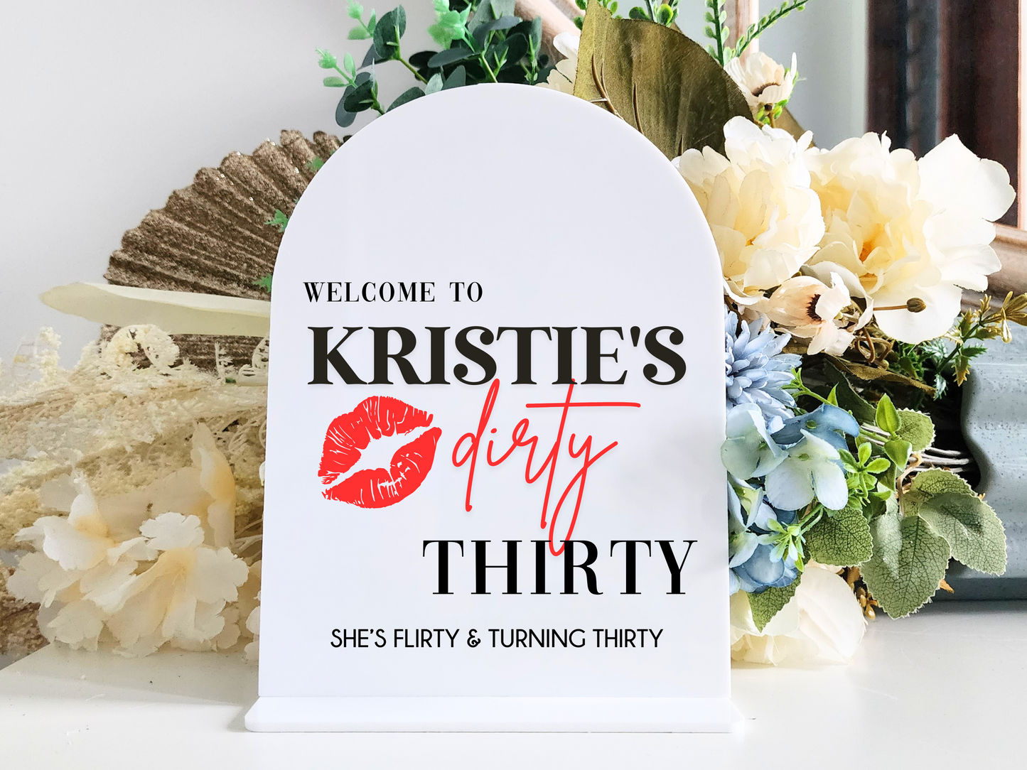 30th Birthday Sign – Luxe Personalised Sign for Celebration