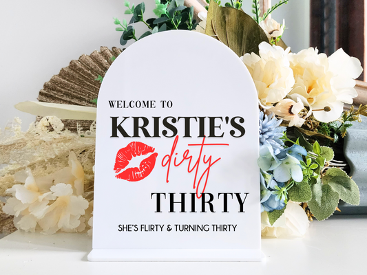 30th Birthday Sign – Luxe Personalised Sign for Celebration