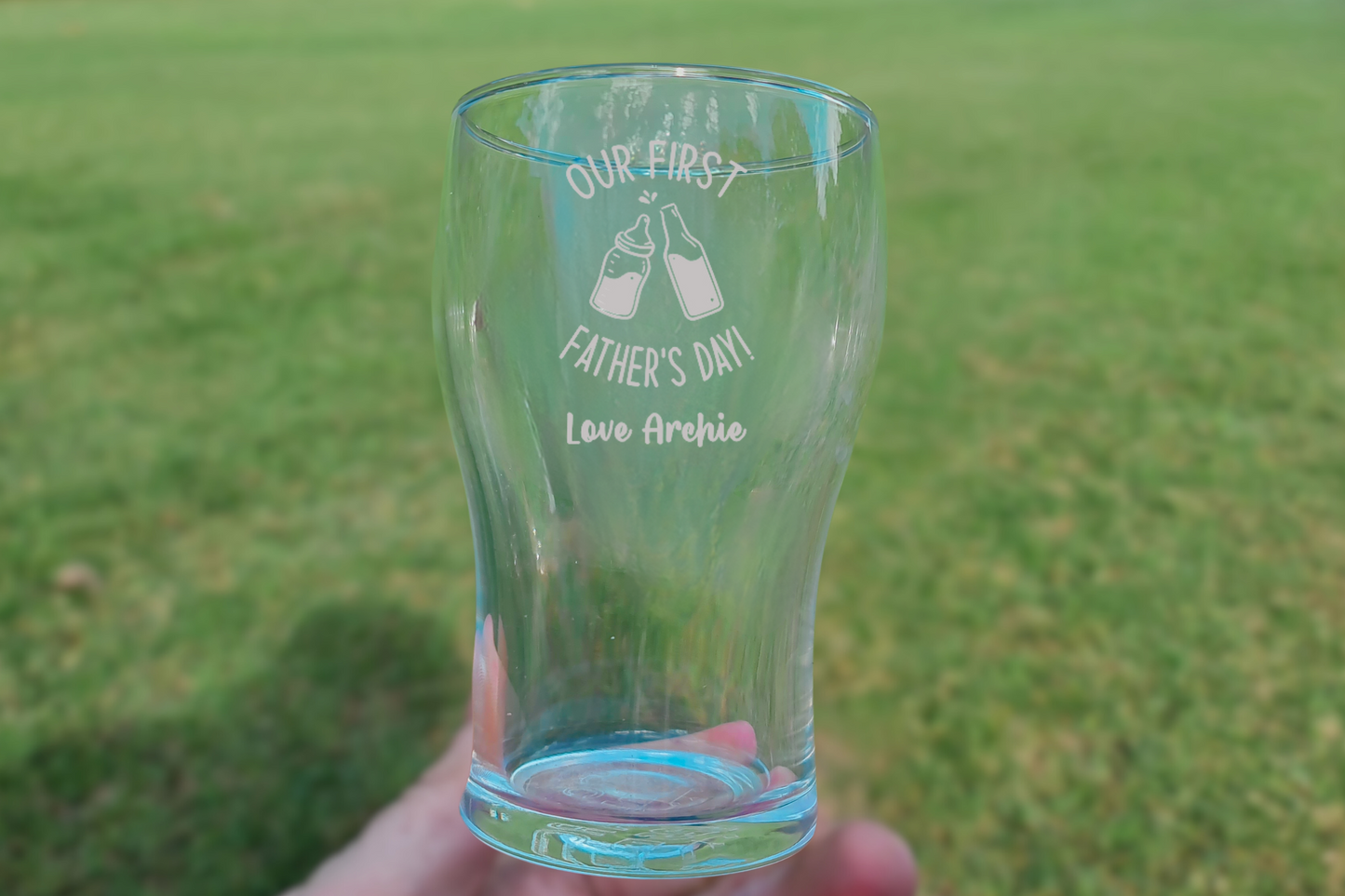 Father’s Day Schooner Glass – Personalised Engraved Gift for Dad
