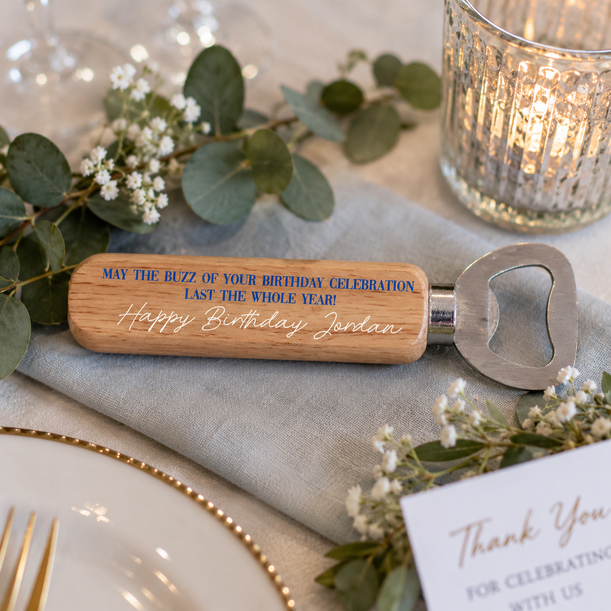 Custom Metal Bottle Opener – Personalised Engraved Design