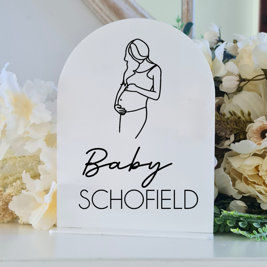 Personalised Baby Shower Welcome Sign – Custom Acrylic or Timber Board