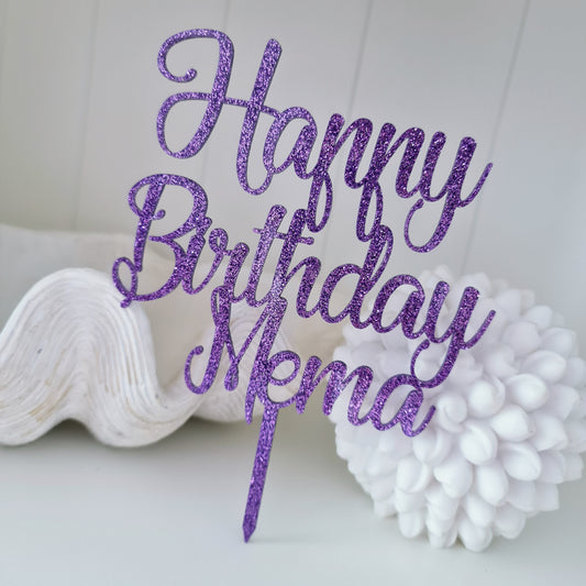 Custom Birthday Phrase Cake Topper – Your Text in Acrylic or Timber