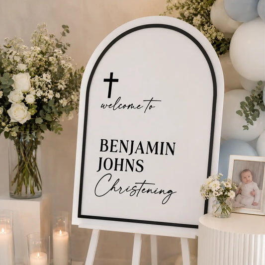 Religious Ceremony Welcome Sign Personalised | Custom Event Sign