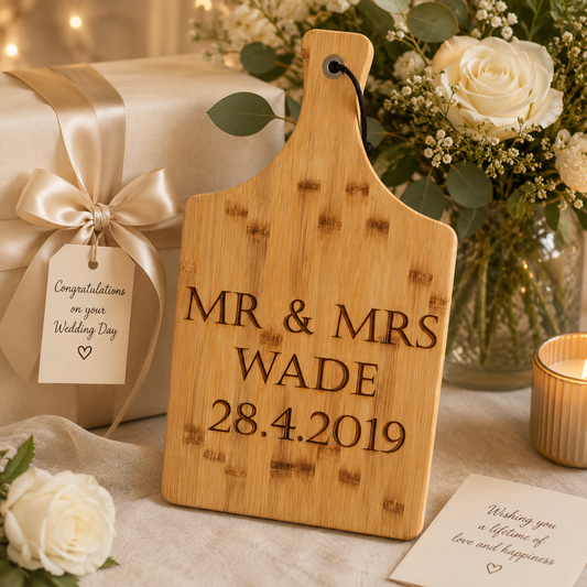 Wedding Serving Board Gift Personalised | Engraved Cheeseboard