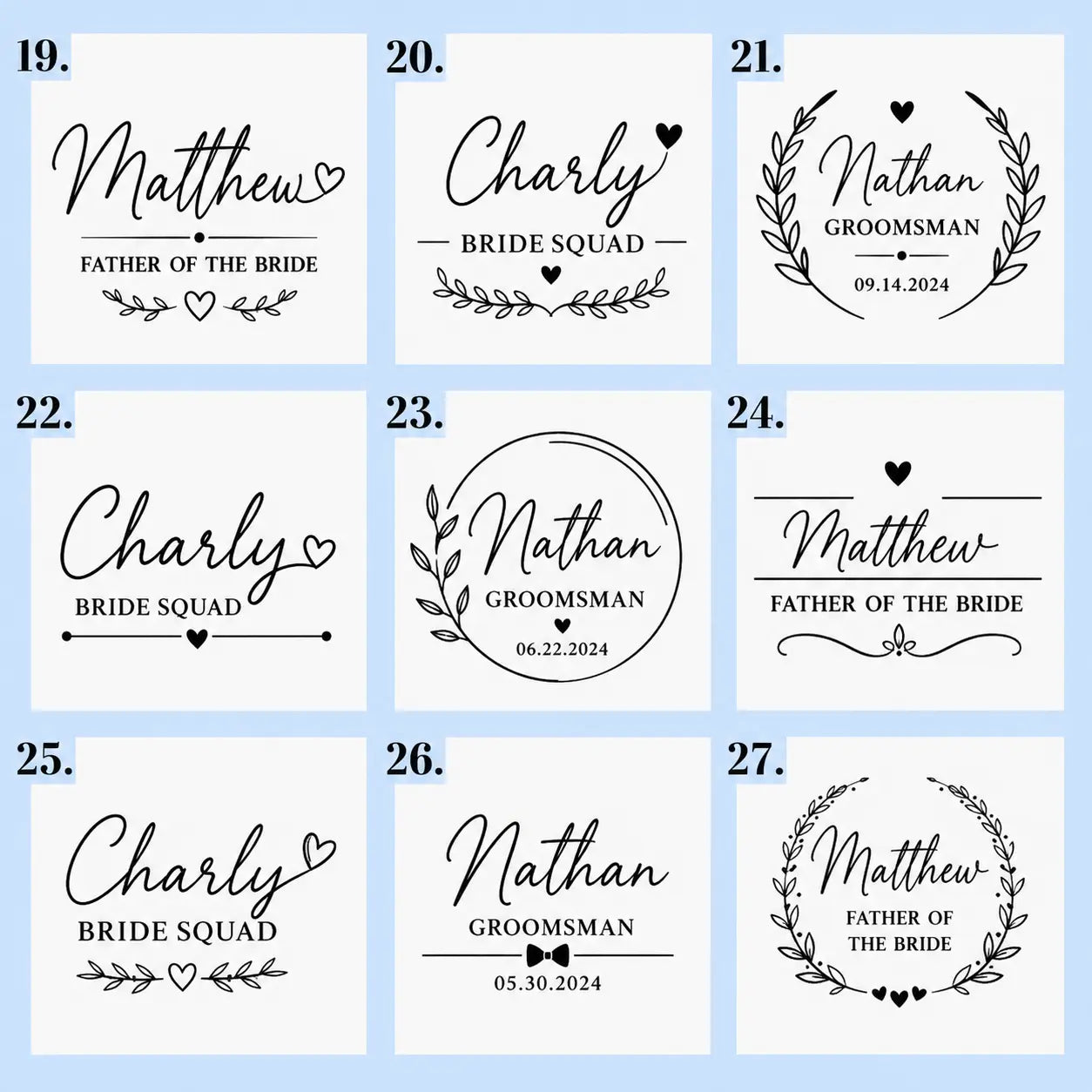 Wedding Wine Glass Gift | Personalised 250ml White Stem Glass