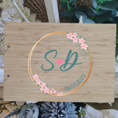 Engraved Timber Guest Book – Ideal for Rustic or Outdoor Weddings
