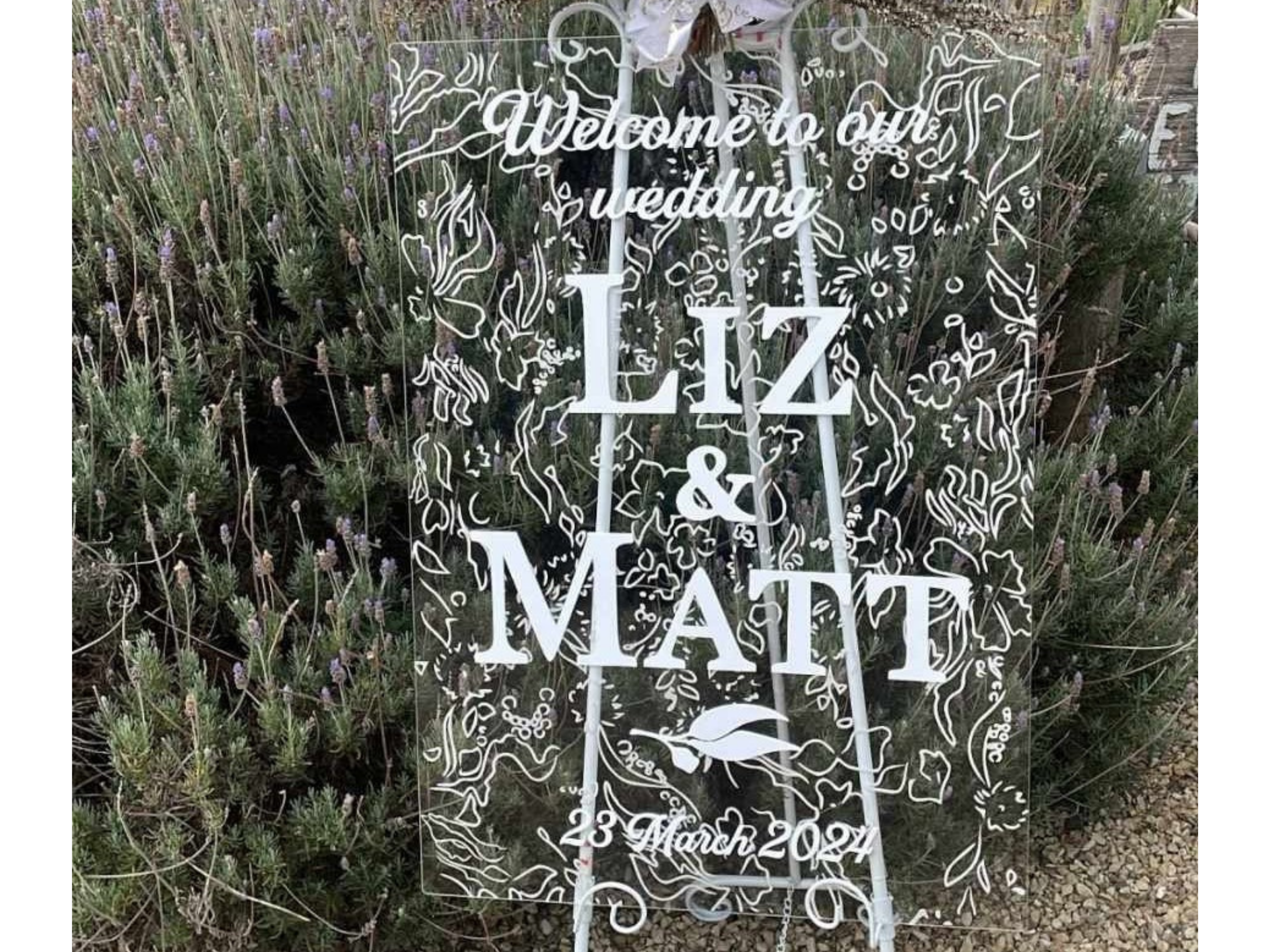 Custom Engagement or Wedding Welcome Sign – Stylish & Personalised