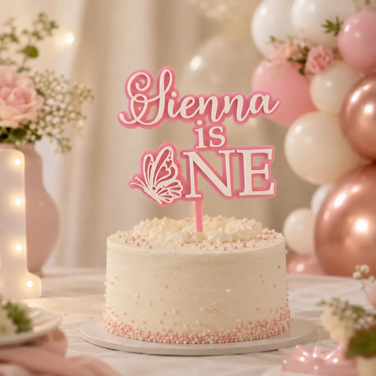 18th Birthday Cake Topper – Personalised Double Layer Statement Piece