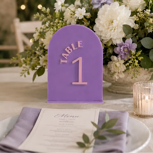 Minimalist Table Numbers – Custom Font and Colour Options Available