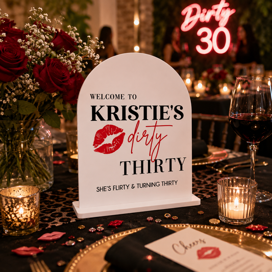 30th Birthday Sign Personalised | Acrylic Table Signage