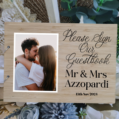 Personalised Guest Book with Names & Date – UV Printed Cover